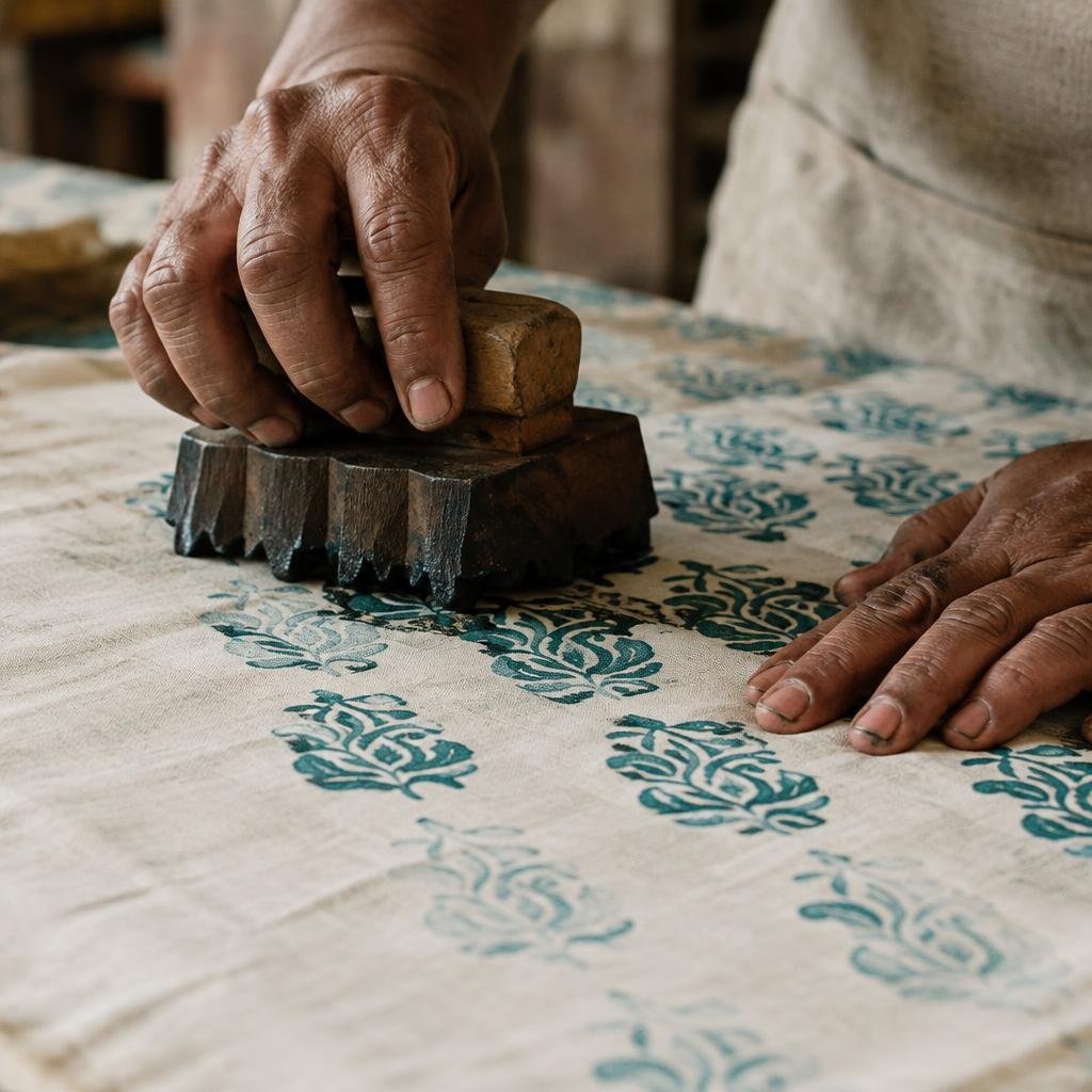 Artisan hand-block printing